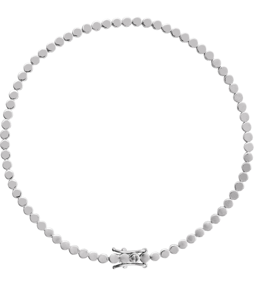 Brc998 Bracelet Sterling Silver 7 In Polished Geometric Line Bracelet