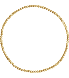 Brc999 14K Yellow Gold Filled 2 Mm 6 12 In Polished Beaded Elastic Bracelet