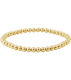 Brc999 14K Yellow Gold Filled 4 Mm 6 12 In Polished Beaded Elastic Bracelet