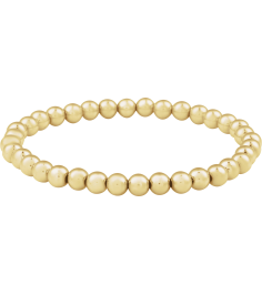 Brc999 14K Yellow Gold Filled 5 Mm 6 12 In Polished Beaded Elastic Bracelet