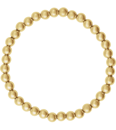 Brc999 14K Yellow Gold Filled 5 Mm 6 12 In Polished Beaded Elastic Bracelet