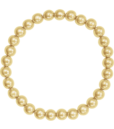 Brc999 14K Yellow Gold Filled 6 Mm 6 12 In Polished Beaded Elastic Bracelet