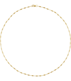 Ch1260 14K Yellow Cable 1.7 Mm 16 In Lobster Clasp Polished Satellite Bar Cable Chain