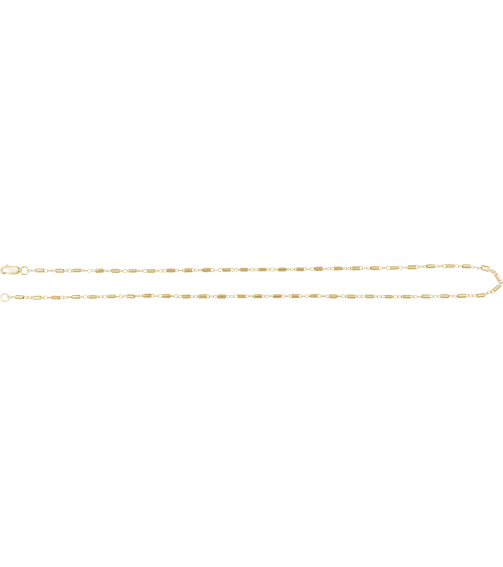 Ch1260 14K Yellow Cable 1.7 Mm 16 In Lobster Clasp Polished Satellite Bar Cable Chain
