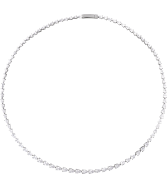 689326 Necklace Set 14K White Pear Lab-Grown Diamond 4.7 X 3.1Mm 10 Ctw Lab-Grown Diamond Si, G-H 16 In Polished 10 Ctw Lab-Grown Diamond Line Necklace