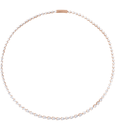 689326 Necklace Set 14K Rose Pear Lab-Grown Diamond 4.7 X 3.1Mm 10 Ctw Lab-Grown Diamond Si, G-H 16 In Polished 10 Ctw Lab-Grown Diamond Line Necklace