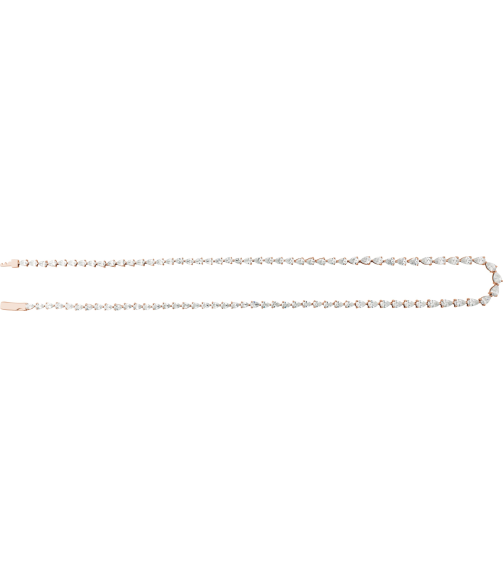 689326 Necklace Set 14K Rose Pear Lab-Grown Diamond 4.7 X 3.1Mm 10 Ctw Lab-Grown Diamond Si, G-H 16 In Polished 10 Ctw Lab-Grown Diamond Line Necklace