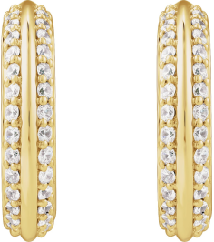 689323 Earring Unset Round 1.2 Mm 14K Yellow Pair Friction Backs Included Polished Knige Edge Hoop Earrings