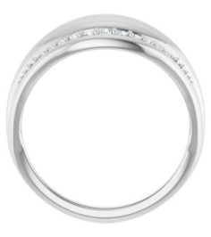 72445 Ring Set 14K White Natural Diamond Round Natural Diamond Polished 15 Ctw Natural Diamond Ring