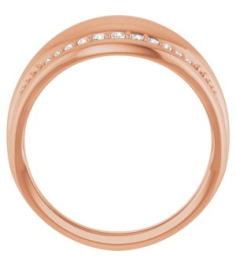 72445 Ring Set 14K Rose Natural Diamond Round Natural Diamond Polished 15 Ctw Natural Diamond Ring