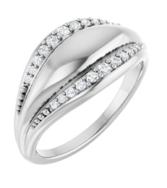 72445 Ring Set Sterling Silver Natural Diamond Round Natural Diamond Polished 15 Ctw Natural Diamond Ring