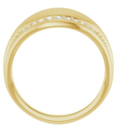 72445 Ring Set 14K Yellow Natural Diamond Round Natural Diamond Polished 15 Ctw Natural Diamond Ring