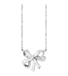 88780 Necklace Sterling Silver 18.9 X 12.5 Mm 16 In Polished Freeform Bow Necklace