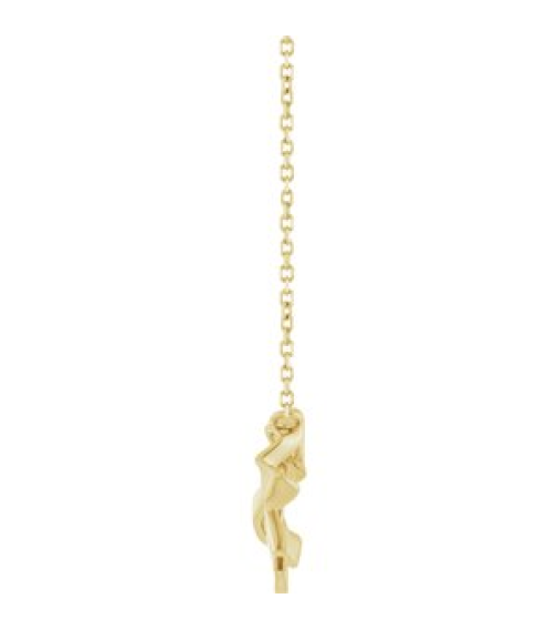 88780 Necklace 14K Yellow 18.9 X 12.5 Mm 16 In Polished Freeform Bow Necklace