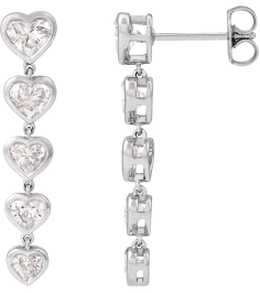 689328 Earring Set Lab-Grown Diamond Heart 4.5 X 5.3 Mm 14K White Lab-Grown Diamond Pair Friction Backs Included Polished 2 34 Ctw Lab-Grown Diamond Dangle Earrings