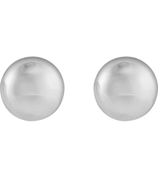 689329 Earring Sterling Silver 15 X 15 Mm Pair Friction Backs Included Polished Electroform Round Domed Earrings