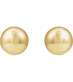 689329 Earring 14K Yellow 18 X 18 Mm Pair Friction Backs Included Polished Electroform Domed Drop Earrings