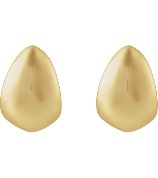 689331 Earring 14K Yellow 22.5 X 16 Mm Pair Friction Backs Included Polished Electroform Teardrop Earrings