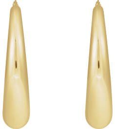 689333 Earring 14K Yellow 37.2 Mm 7.6 Mm Pair Catch Polished Electroform Puffed Hoop Earrings