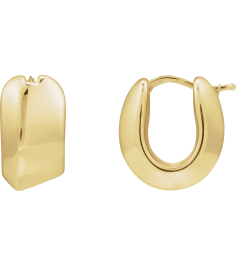 689336 Earring 14K Yellow 19 Mm 10.7 Mm Pair Catch Polished Electroform Puffed Hoop Earrings