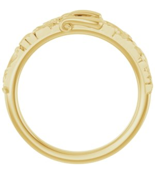 57995 Ring 14K Yellow Polished Victorian Style Belt Buckle Ring