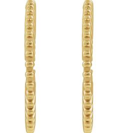 88383 Earring 14K Yellow 19 Mm 1.5 Mm Pair Friction Backs Included Polished Starburst Hoop Earrings