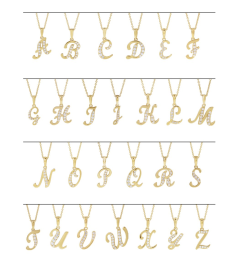 689337 Necklace Set 14K White Initial L Natural Diamond Round None I1, G-H 110 Ctw 18 In Polished 110 Ctw Natural Diamond Initial Necklace