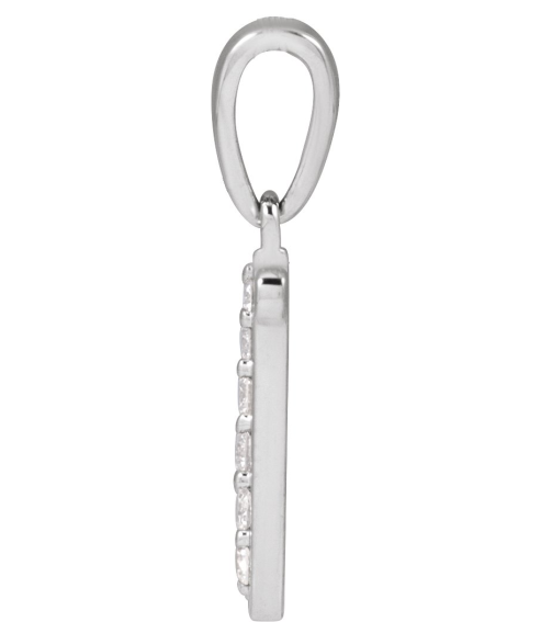 689337 Pendant Set 14K White Initial N Natural Diamond Round None I1, G-H 110 Ctw Polished 110 Ctw Natural Diamond Initial Pendant