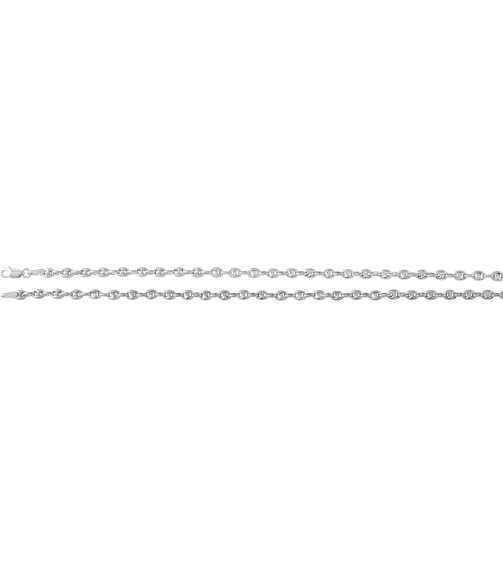 Ch1248 Sterling Silver Anchor 3.8 Mm 16 In Lobster Clasp Polished Puffed Anchor Chain