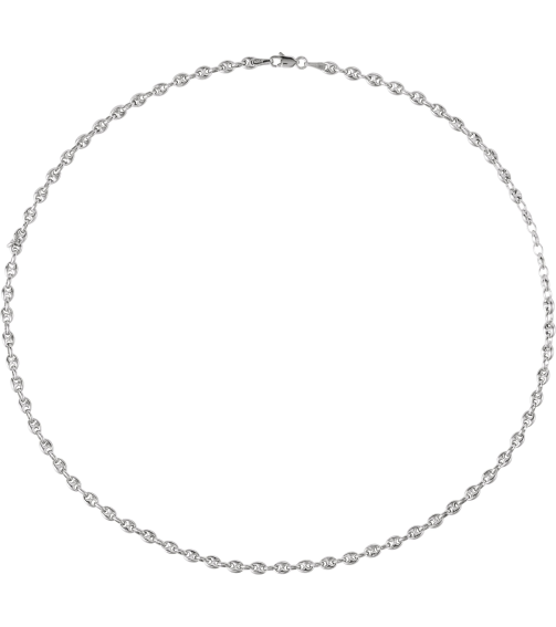 Ch1248 Sterling Silver Anchor 3.8 Mm 16 In Lobster Clasp Polished Puffed Anchor Chain