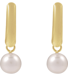 689321 Earring Set 14K Yellow 18.796 Mm None Cultured Freshwater Pearl Pearl 8-8.5 Pair Friction Backs Included Polished Cultured Freshwater White Pearl Drop Earrings