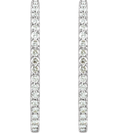 650183 Earring Set 14K White 51 Mm 2.6 Mm Lab-Grown Diamond Round 2.6Mm 6 12 Ctw Vs, F+ Pair Hinged Polished 6 12 Ctw Lab-Grown Diamond Inside-Outside Hoop Earrings