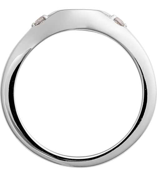 72463 Ring Set Sterling Silver Natural White Sapphire Round 2 Mm Polished Natural White Sapphire Signet Ring