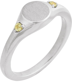 72463 Ring Set Sterling Silver Natural Peridot Round 2 Mm Polished Natural Peridot Signet Ring