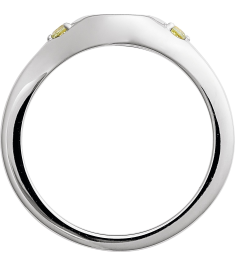 72463 Ring Set 14K White Natural Peridot Round 2 Mm Polished Natural Peridot Signet Ring