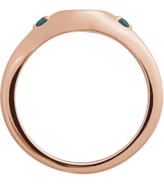 72463 Ring Set 14K Rose Natural Alexandrite Round 2 Mm Polished Natural Alexandrite Signet Ring