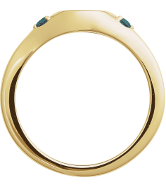 72463 Ring Set 14K Yellow Lab-Grown Alexandrite Round 2 Mm Polished Lab-Grown Alexandrite Signet Ring