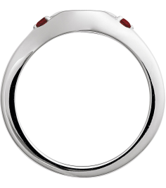 72463 Ring Set 14K White Natural Mozambique Garnet Round 2 Mm Polished Natural Mozambique Garnet Signet Ring