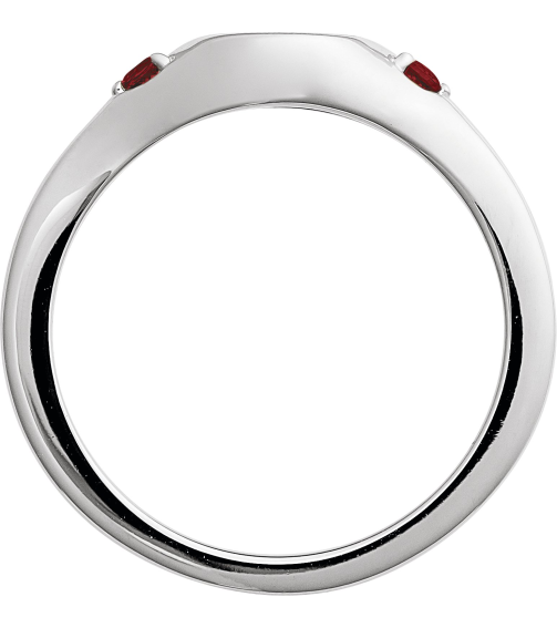 72463 Ring Set 14K White Natural Mozambique Garnet Round 2 Mm Polished Natural Mozambique Garnet Signet Ring