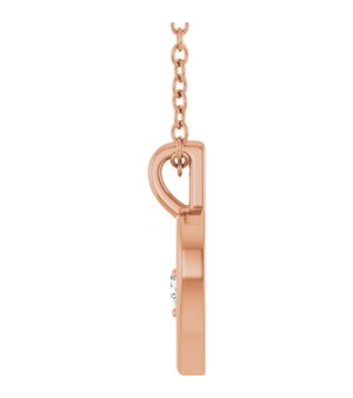 88760 Pendant Set 14K Rose Round Natural Diamond 3Mm 110 Ct I1, G-H Polished 110 Ct Natural Diamond Heart Pendant