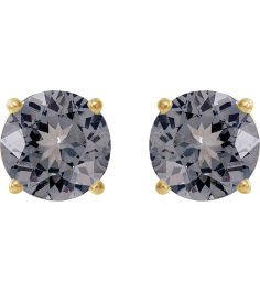 1874 14K Yellow Set Round Natural Gray Spinel Pair 6 Mm Friction Friction Backs Included 4-Prong Polished Natural Gray Spinel Stud Earrings