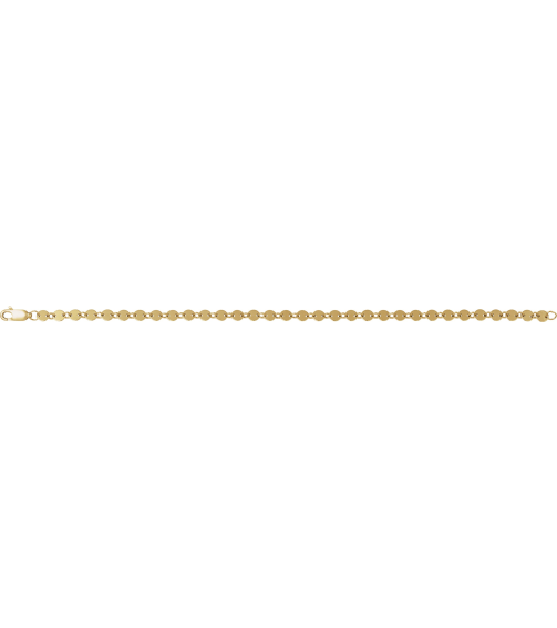 Ch1268 14K Yellow Gold Filled Mirror 4 Mm 7 In Lobster Clasp Polished Round Mirror Chain
