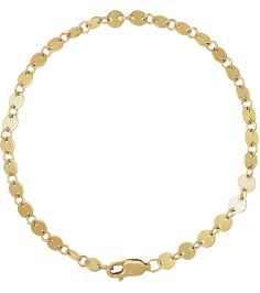 Ch1268 14K Yellow Gold Filled Mirror 4 Mm 7 In Lobster Clasp Polished Round Mirror Chain