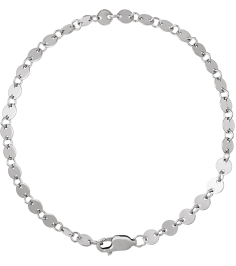 Ch1268 Sterling Silver Mirror 4 Mm 7 In Lobster Clasp Polished Round Mirror Chain