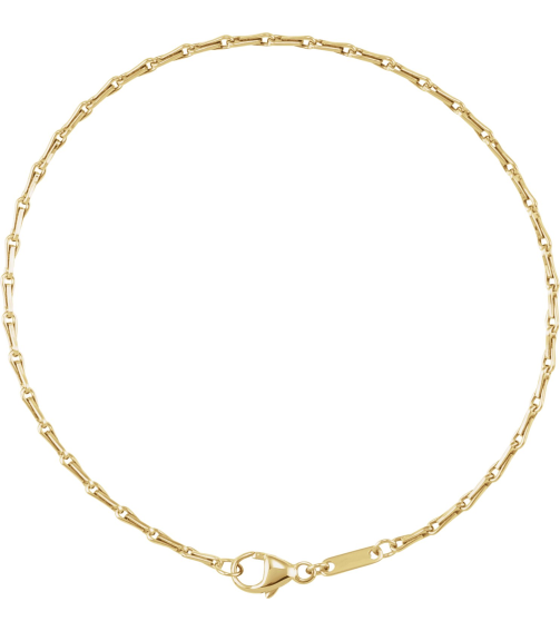 Ch1270 14K Yellow Barleycorn 1.5 Mm 7 In Lobster Clasp Polished Barleycorn Chain
