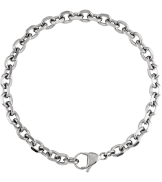 Ch1273 Titanium Cable 5.5 Mm 8 In Lobster Clasp Polished Diamond Cut Cable Chain