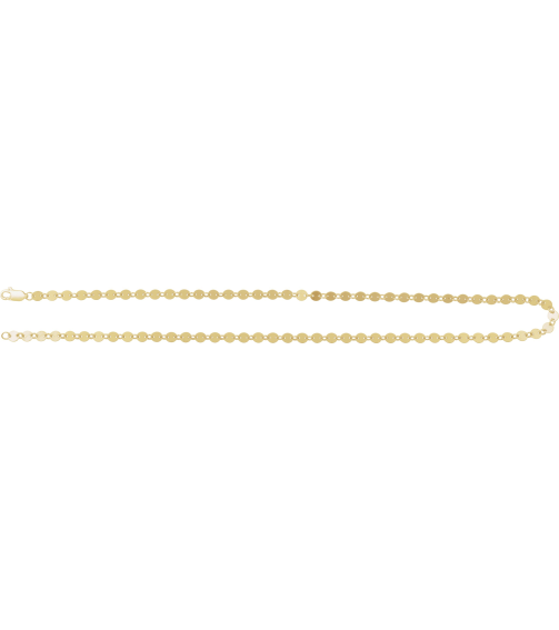 Ch1268 14K Yellow Gold Filled Mirror 4 Mm 16 In Lobster Clasp Polished Round Mirror Chain