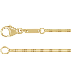 Ch1271 14K Yellow Snake 1.2 Mm 16 In Lobster Clasp Polished Boa Snake Chain