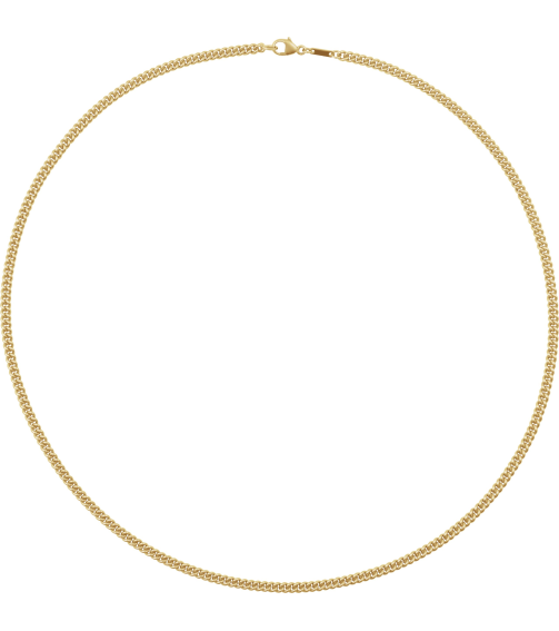 Ch1274 14K Yellow Curb 2.9 Mm 24 In Lobster Clasp Polished Curb Chain