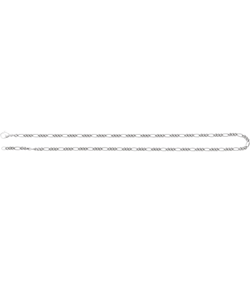 Ch1275 Titanium Figaro 3.6 Mm 18 In Lobster Clasp Polished Curbed Figaro Chain